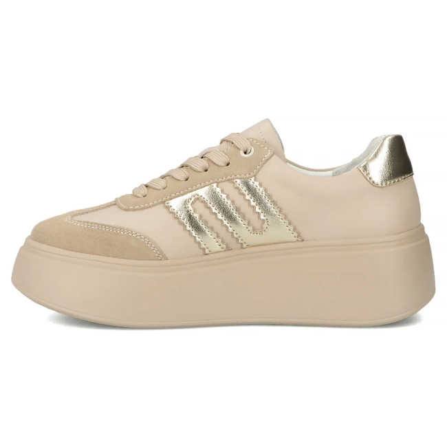 Leather sneakers Filippo DP7289/25 BE GO beige