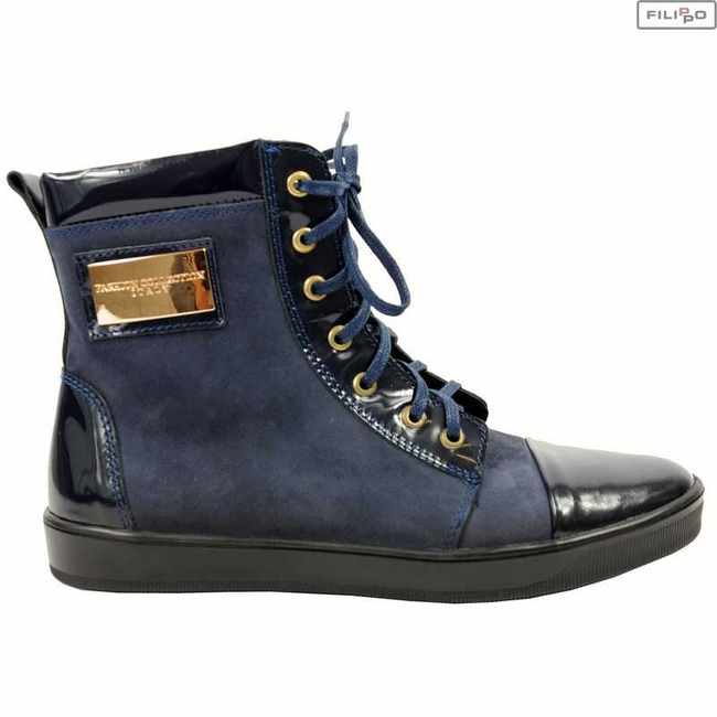 Botki VINCEZA 522 granatowy/granatowy lak 8021660