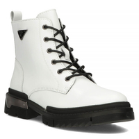 Skórzane botki Filippo DBT4147/22 WH białe