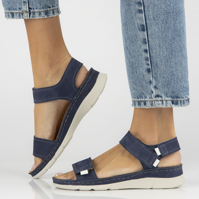 Leather sandals Filippo K828 navy
