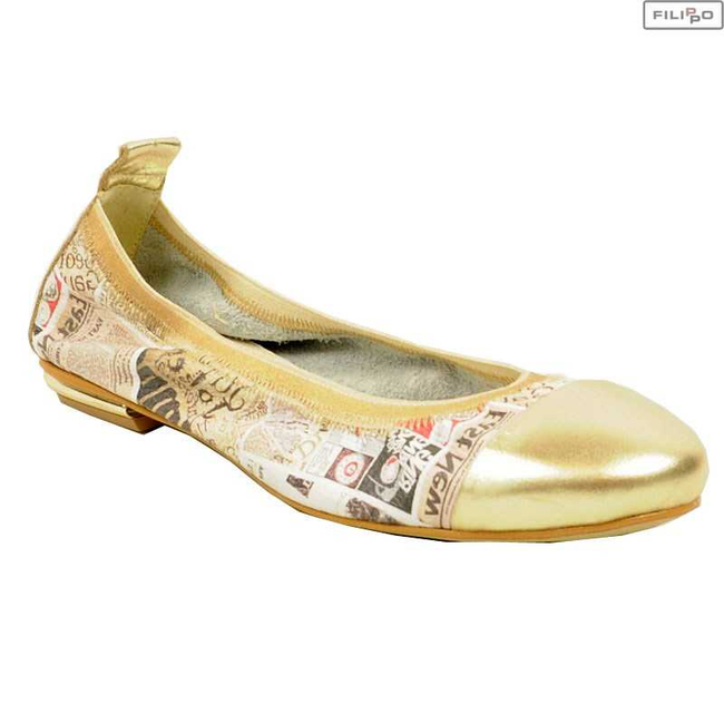 Ballerinas PRESTIGE 900 gold/newspaper 8020971
