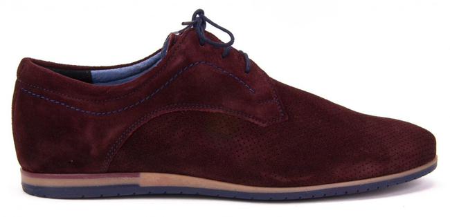 Shoes Filippo 731 Burgundy velor perforation