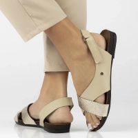 Leather sandals Filippo 40141 beige