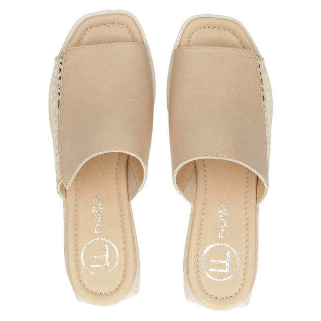 Leather flip-flops Filippo DK3921/22 BE beige