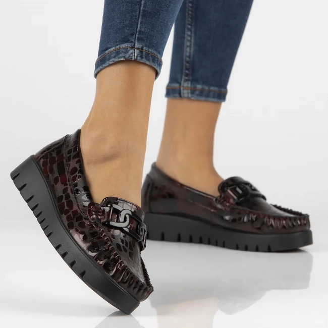 Leather loafers Filippo DP3334/24 BG burgundy