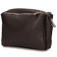 Leather handbag Toscanio G81 dark brown