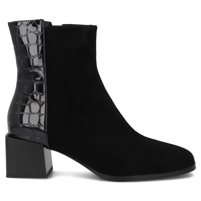 Leather heeled ankle boots Filippo DBT8194/26 BK CR black