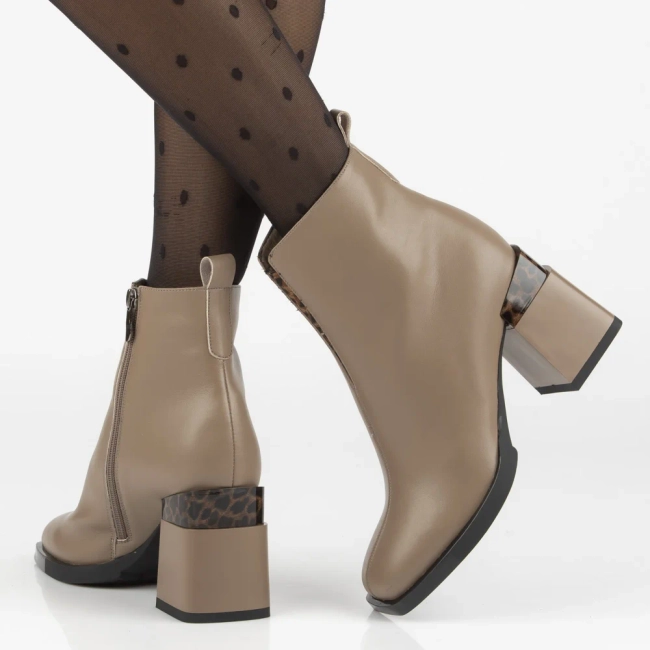 Leather ankle boots Filippo DBT7353/25 BE beige