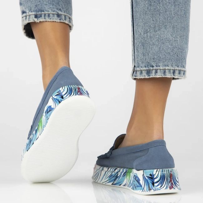 Leather shoes Filippo DP6703/25 BL blue