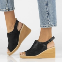 Leather sandals Filippo DS6053/24 BK black