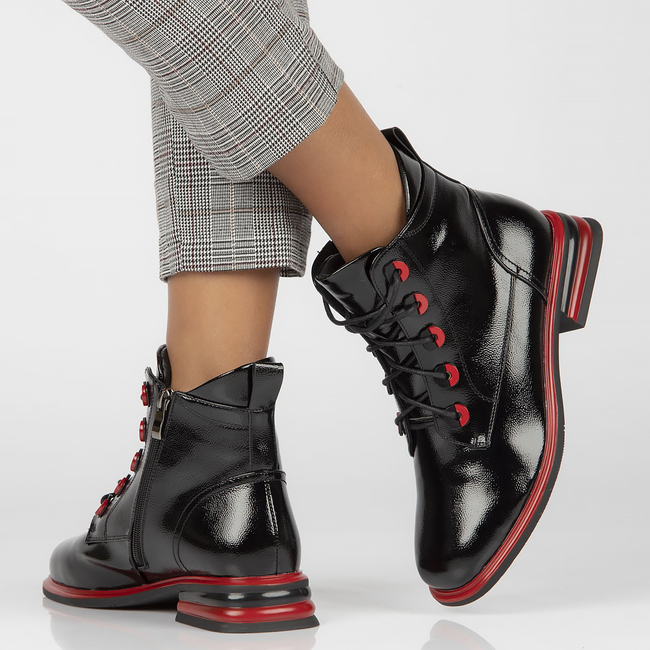 Leather boots Filippo DBT4114/22 BK black