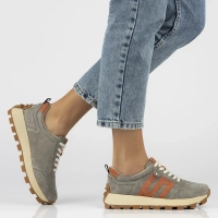 Skórzane sneakersy Filippo DP6743/26 KH OR khaki