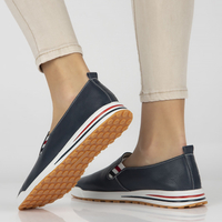 Leather shoes Filippo DP3510/23 NV navy blue