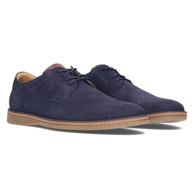 Leather shoes Filippo 5452-1 navy blue