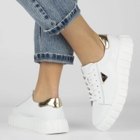 Skórzane sneakersy Filippo DP4138/24 WH białe