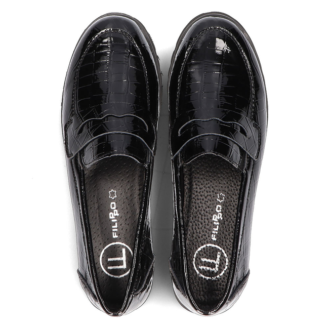 Leather loafers Filippo DP3172/21 BK black
