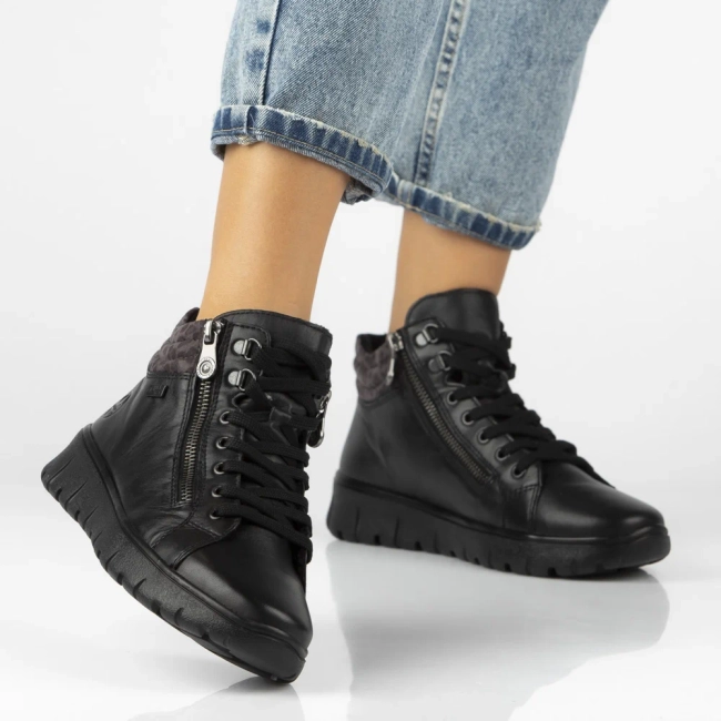 Ankle Boots Rieker leather N1305-00 Black