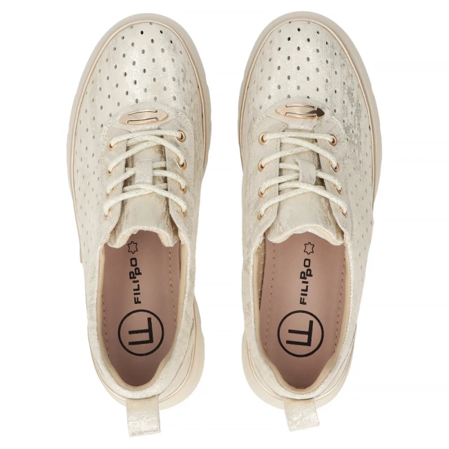 Leather shoes Filippo DP6995/25 GO gold