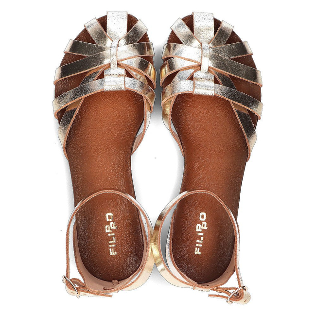 Leather sandals Filippo 40224 gold