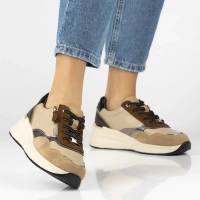 Leather sneakers Filippo DP7105/25 BE beige