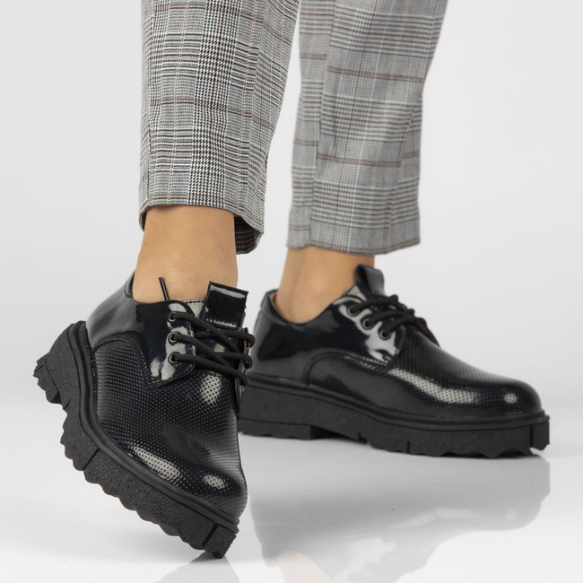 Leather shoes Filippo DP4179/22 BK black