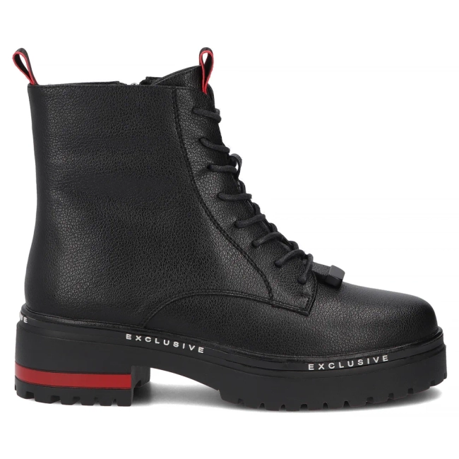 Skórzane botki Filippo DBT8127/26 BK czarne