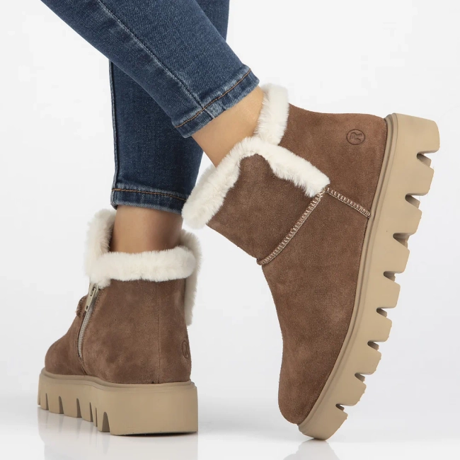 Leather snow boots Rieker W2071-20 brown