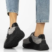 Skórzane sneakersy Filippo DP6785/26 GR szare