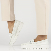 Leather loafers Filippo DP3334/23 WH white