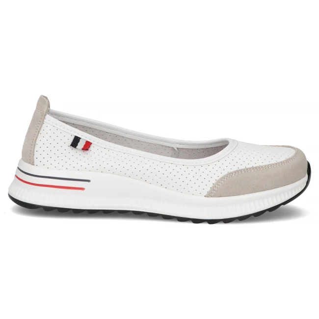 Leather shoes Filippo DP6134/26 WH GR white-grey