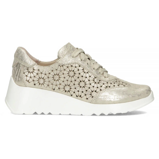 Skórzane sneakersy Filippo DP4690/24 GO złote