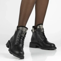 Leather ankle boots Filippo DBT7296/25 BK black