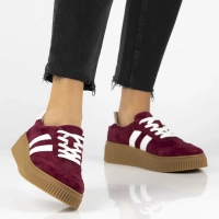 Leather sneakers Filippo DP6776/25 BG maroon