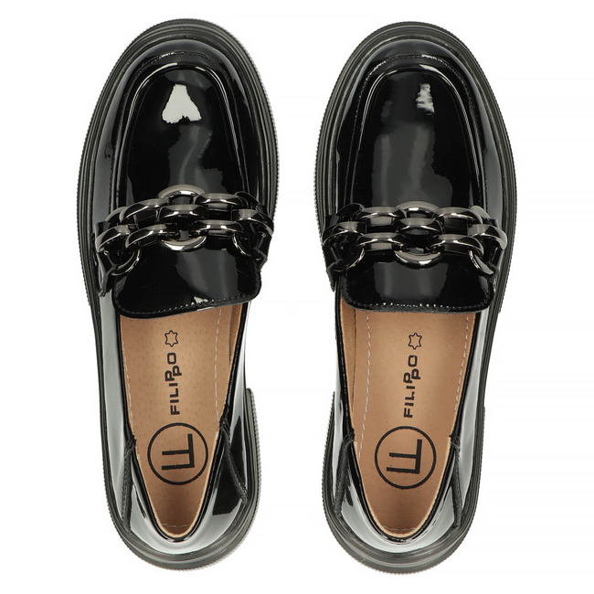 Leather shoes Filippo DP4564/23 BK black