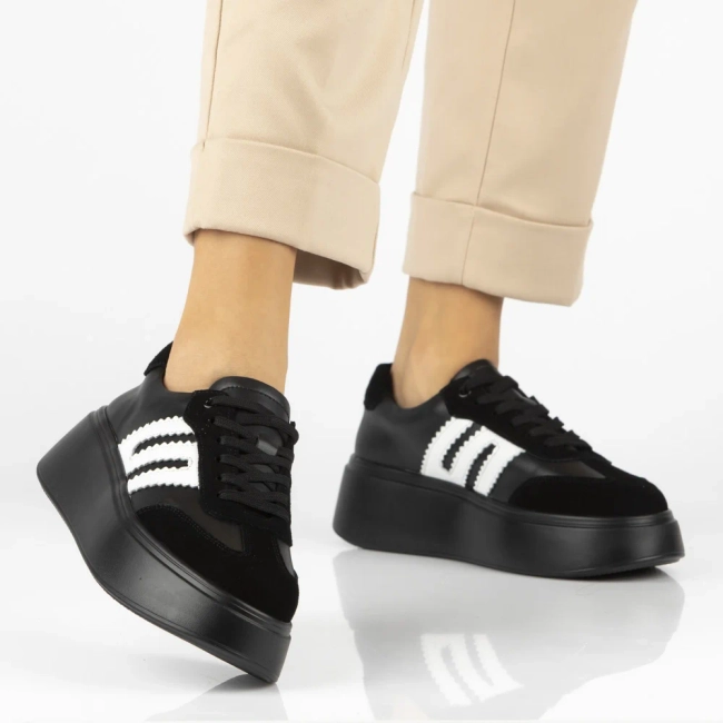 Leather sneakers Filippo DP7289/25 BK black