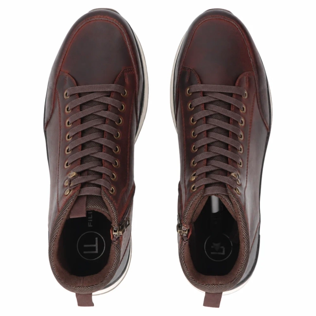 Skórzane botki Filippo MBT8297/26 BR brązowe