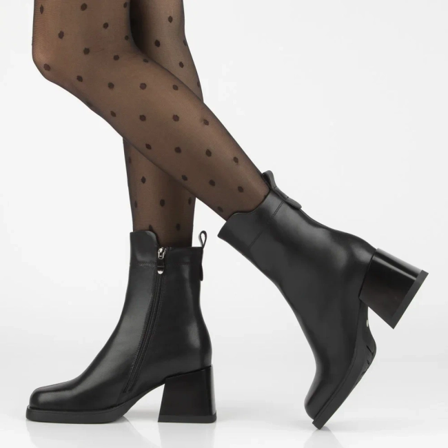 Leather ankle boots Filippo DBT7466/25 BK black