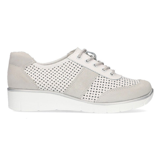 Leather shoes Filippo DP028/21 WH white lace-up