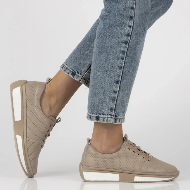 Leather sneakers Filippo DP6740/25 BE beige