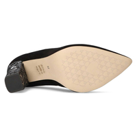 Czółenka Filippo 2571 czarno-srebrne