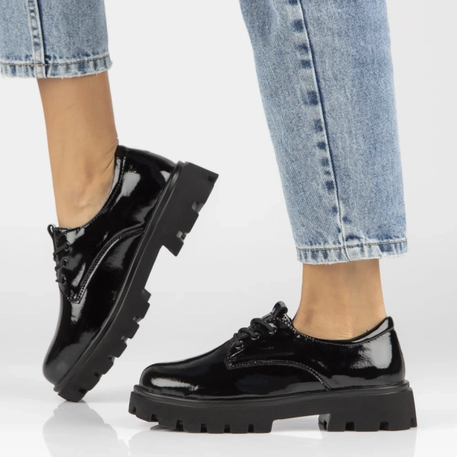 Leather shoes Filippo DP4729/23 BK L black