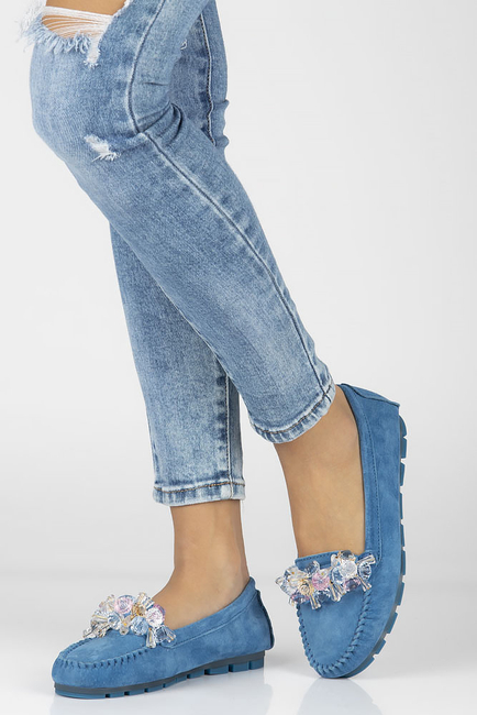 Leather loafers Filippo DP4549/23 blue