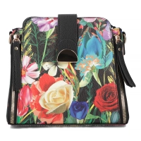 Black shoulderbag mila flora