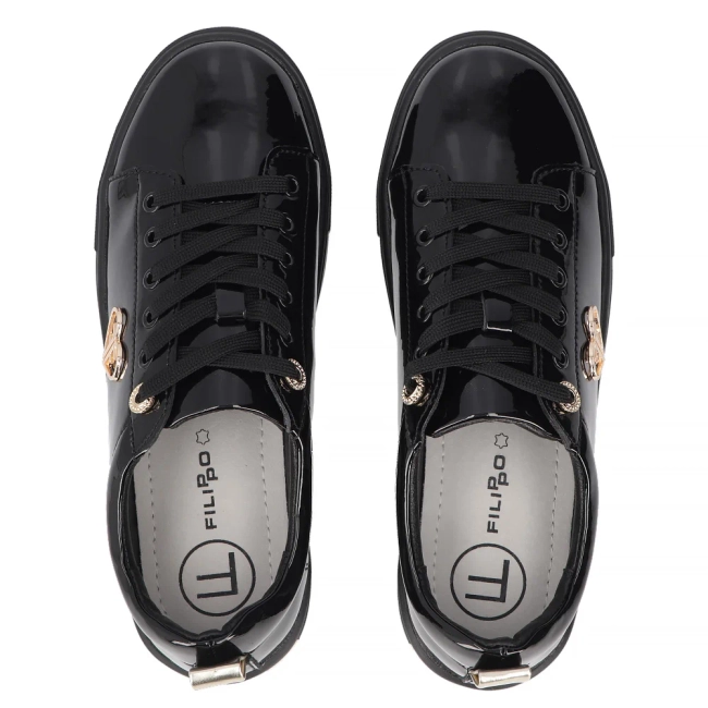 Leather shoes Filippo DP3533/25 BK L H black