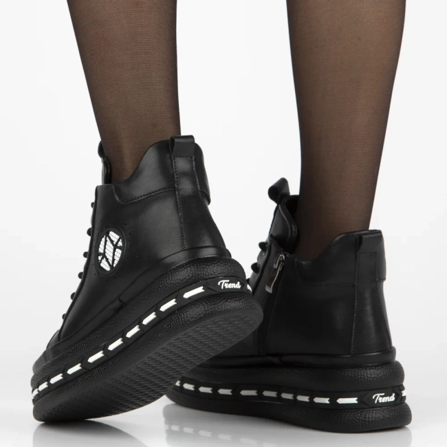 Leather ankle boots Filippo DBT7120/25 BK black