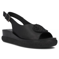 Leather sandals Filippo DS6984/25 BK black