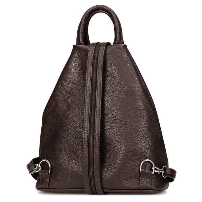 Brown leather backpack Toscanio F170