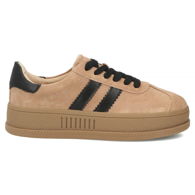 Skórzane sneakersy Filippo DP7995/26 BE beżowe