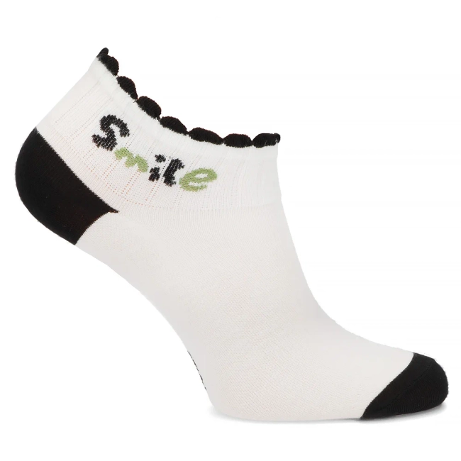Women's Socks 2512-1 smile white