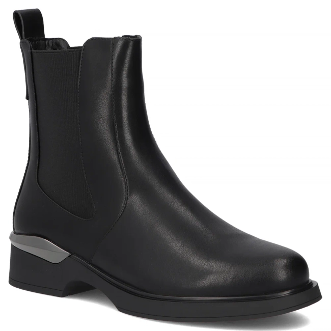 Leather ankle boots Filippo DBT7196/25 BK black